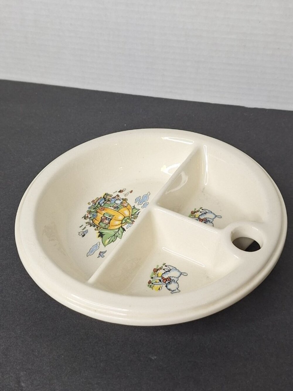 Vintage  Baby Food Warming Bowl Divided Dish - Picture 7 of 12